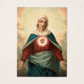 Het Onbevlekte Hart van Maria-rouwgebedskaart Visitekaartje (Achterkant)