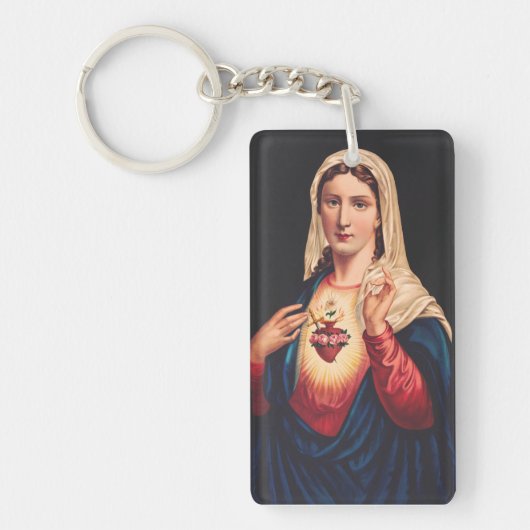 Het Onbevlekte Hart van Maria Sleutelhanger (Voorkant)