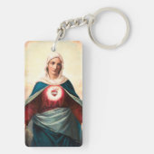 Het Onbevlekte Hart van Maria Sleutelhanger (achterkant)