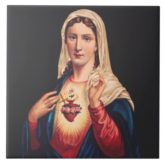 Het Onbevlekte Hart van Maria Tegeltje (Voorkant)