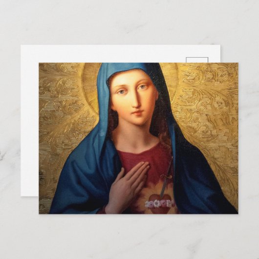 Het onbevlekte hart van Mary Briefkaart (Voorkant / Achterkant)