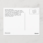 Het onder ogen zien van het Briefkaart van de (Achterkant)