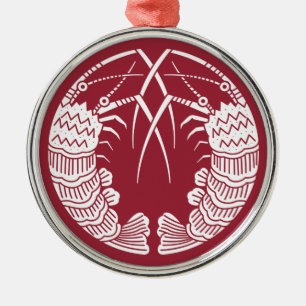 Het onder ogen zien van langoesten metalen ornament