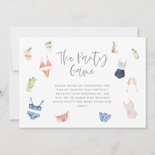 Het ondergoed spel lingerie cocktail champagne (Voorkant)