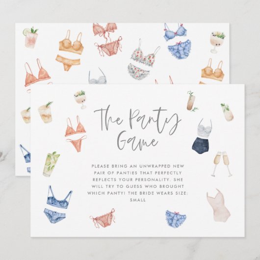 Het ondergoed spel lingerie cocktail champagne (Voorkant / Achterkant)