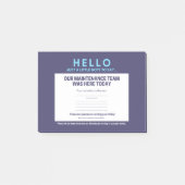 "Het onderhoud was hier" Post-it® Notes (Voorkant)