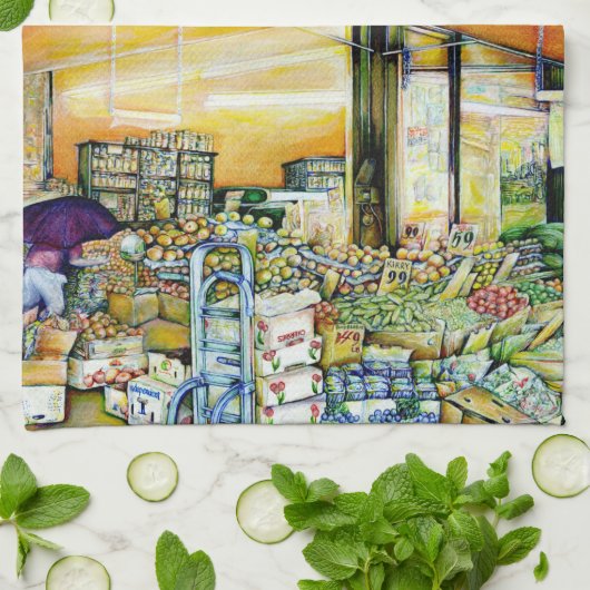 Het ondermijnen van artistieke gentrificatie theedoek (Gevouwen)