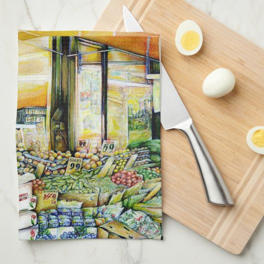 Het ondermijnen van artistieke gentrificatie theedoek (Quarter Fold)