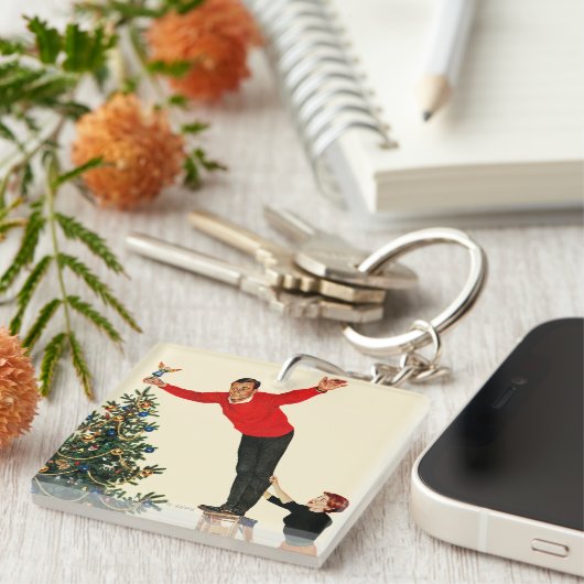 Het onderpingelen van de Boom Sleutelhanger (Voorkant Rechts)