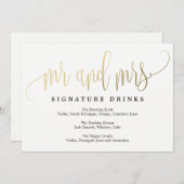 Het Onderteken van de Handtekening van het huwelij Kaart (Voorkant / Achterkant)