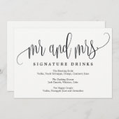 Het Onderteken van de Handtekening van het huwelij Kaart (Voorkant / Achterkant)