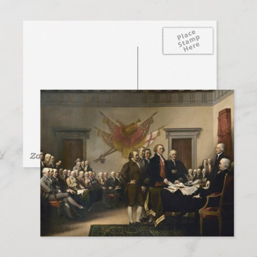 Het ondertekenen van de Verklaring van Briefkaart (Voorkant / Achterkant)