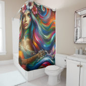 Het onderwaterconcert van de zeemeermin douchegordijn (In situ)