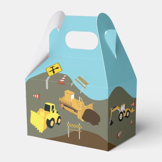 Het onderwerp van de bouwplaats van vrachtwagens D Bedankdoosjes (Achterkant)