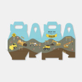 Het onderwerp van de bouwplaats van vrachtwagens D Bedankdoosjes (Uitgevouwen)