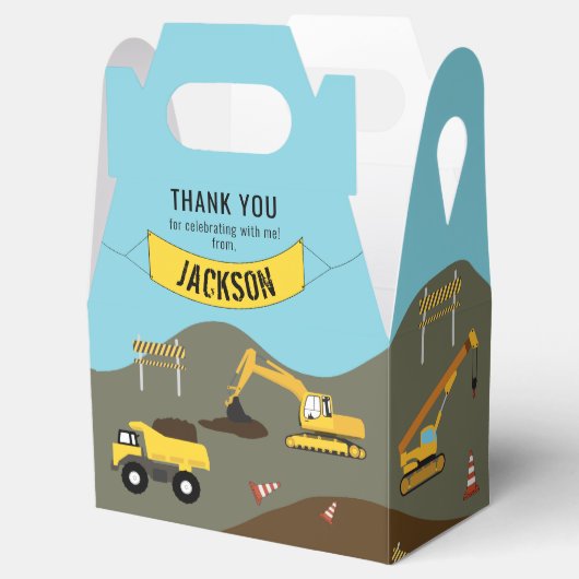 Het onderwerp van de bouwplaats van vrachtwagens D Bedankdoosjes (Geopend)