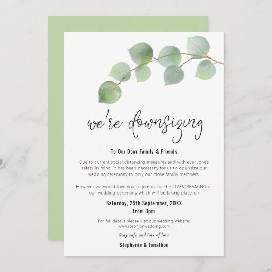 Het Onderwerpen van het huwelijk Moderne Manuscrip Aankondiging (Voorkant / Achterkant)