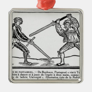 Het onderwijs in Pantagruel, illustratie Metalen Ornament