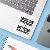 Het onderwijs is belangrijk dat fietsen belangrijk sticker (Laptop met iPhone)