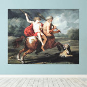 Het onderwijs van Achilles Fine Art Canvas Print (Insitu (Houten vloer))
