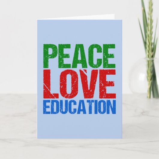 Het Onderwijs van de Liefde van de vrede Feestdagen Kaart (Voorkant)
