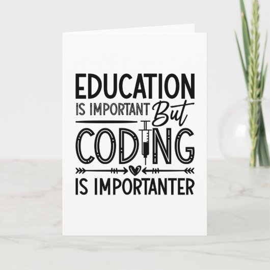 Het onderwijs van de medische coder is belangrijk  kaart (Voorkant)