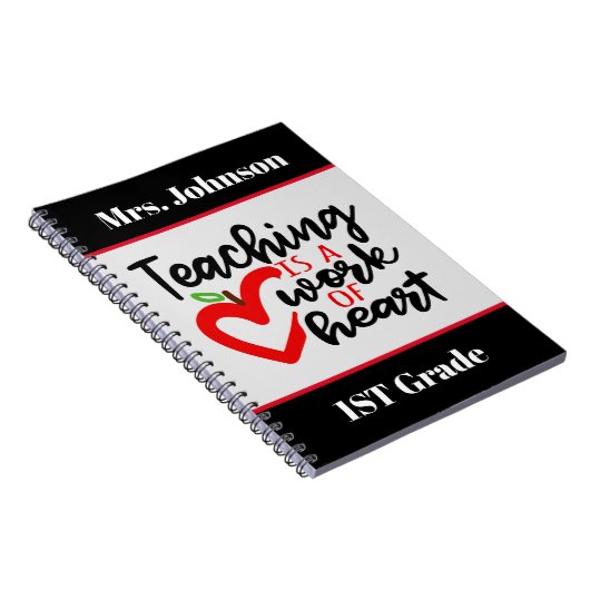 Het onderwijzen is een kunstwerk voeg naamsrang to notitieboek (Rechterzijde)