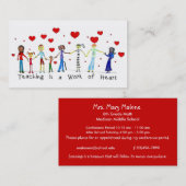 Het onderwijzen is een Werk van de Kaarten van de  Visitekaartje (Voorkant / Achterkant)