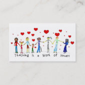 Het onderwijzen is een Werk van de Kaarten van de  Visitekaartje (Voorkant)