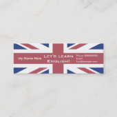 Het onderwijzen van de Engelse taal — Adverteren K Mini Visitekaartje (Voorkant)