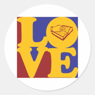 Het onderwijzen van de Visueel Verminderde Liefde Ronde Sticker