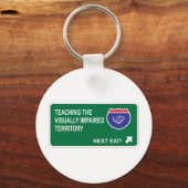 Het onderwijzen van de Visueel Verminderde Volgend Sleutelhanger (Voorkant)