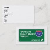 Het onderwijzen van de Visueel Verminderde Volgend Visitekaartje (Voorkant / Achterkant)