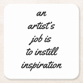 Het Onderzetter Taakpapier van een kunstenaar