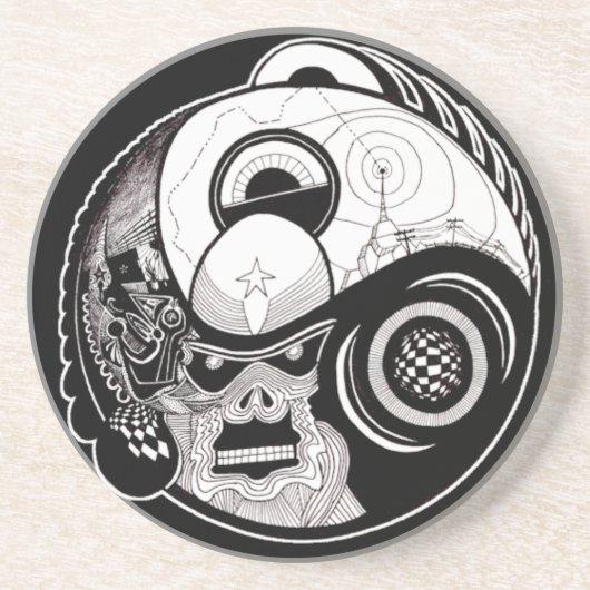 Het Onderzetter "The Beast within" Mandala Drink (Voorkant)