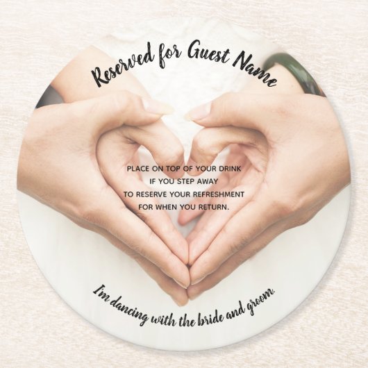 Het Onderzetter van de bruiloft - neem mijn Drink (Voorkant)