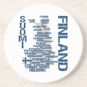 Het onderzetter van de KAART van FINLAND