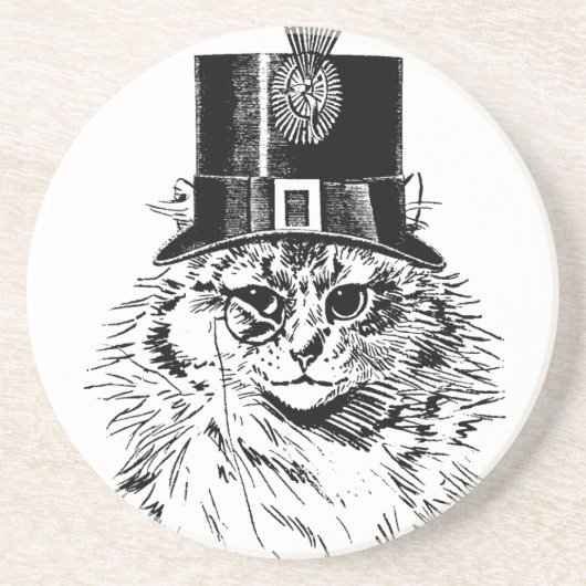 Het Onderzetter van de Kat van Steampunk, Kat in (Voorkant)