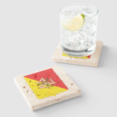 Het Onderzetter van de Travertijn van de Wijn van (Zijkant)