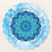 Het Onderzetter van het Blauw van het Papier van d (Voorkant)