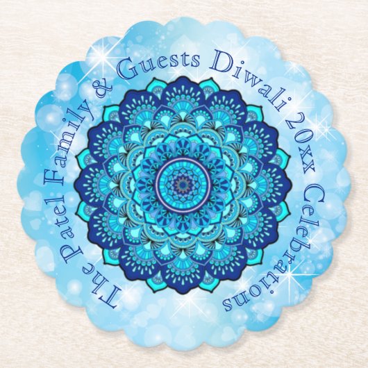 Het Onderzetter van het Blauw van het Papier van d (Voorkant)