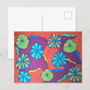 Het onderzoeken van de Abstracte Diepten Kleurrijk Briefkaart