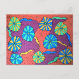 Het onderzoeken van de Abstracte Diepten Kleurrijk Briefkaart
