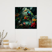 Het onderzoeken van een Lush Oerwoud Landschap doo Poster (Keuken)