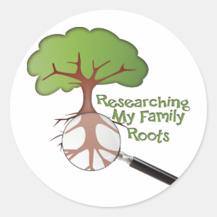 Het onderzoeken van mijn Wortels van de Familie Ronde Sticker