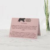 Het Onderzoekinstituut van het van het Wild van de Feestdagen Kaart (Achterkant)