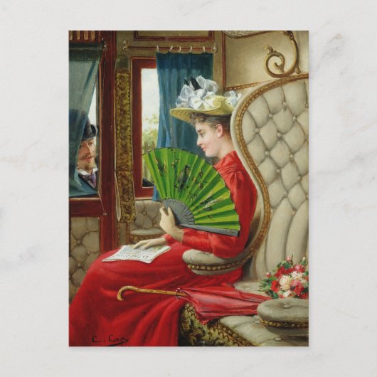 Het ondiscrete, 1895 briefkaart (Voorkant)