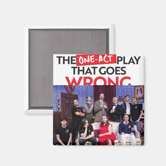 Het one-act spel dat verkeerd Souvenir Magnet gaat (Voorkant / Achterkant)