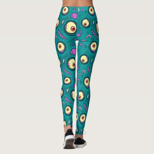 Het One Eye Monster Pattern Leggings (Achterkant)