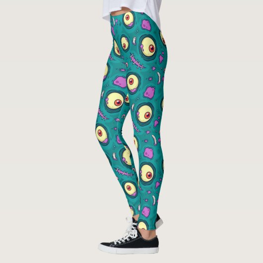 Het One Eye Monster Pattern Leggings (Links)